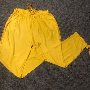 Yellow Cotton Pants